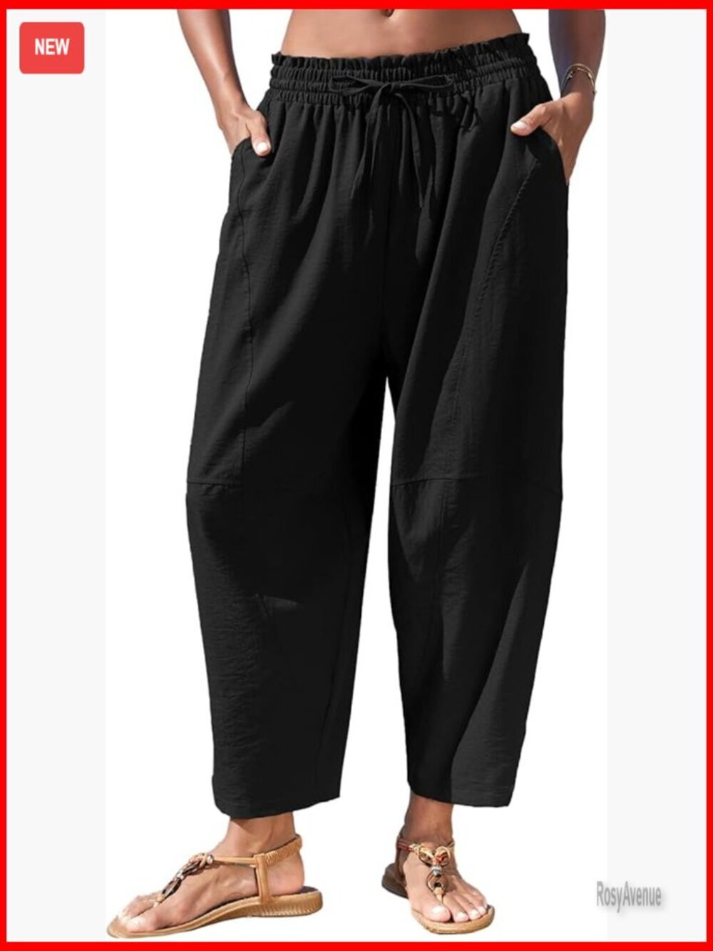 High Waisted Wide Leg Palazzo Pants with Drawstring and Pockets